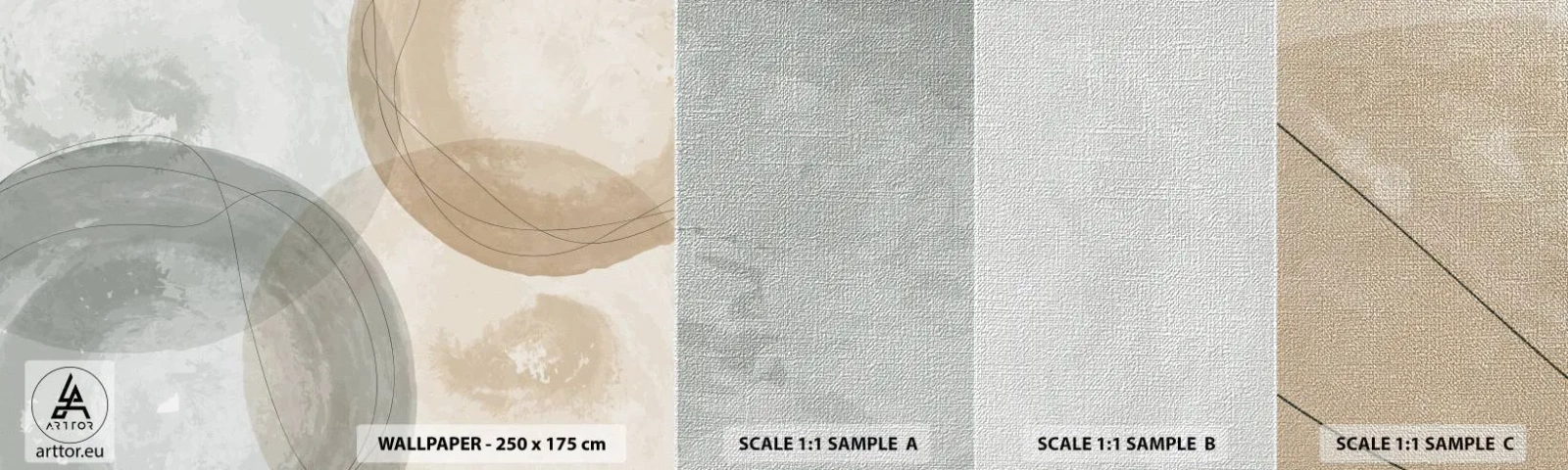 Fototapeten Muster Premium Canvas - Welten durchdringen - Abstraktion, Stück, Bezirke - 100x30 cm