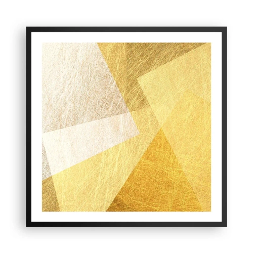 Poster in einem schwarzem Rahmen - Geometriewetter - 60x60 cm