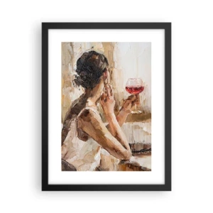 Poster in einem schwarzem Rahmen - Der Geschmack eines guten Moments - 30x40 cm