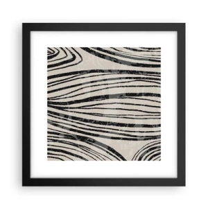 Poster in einem schwarzem Rahmen - Linienpool - 30x30 cm