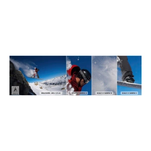 Fototapetenmuster Standard Eco - Und du wurdest Teil des Raums - Landschaft, Snowboarden, Sport - 100x30 cm