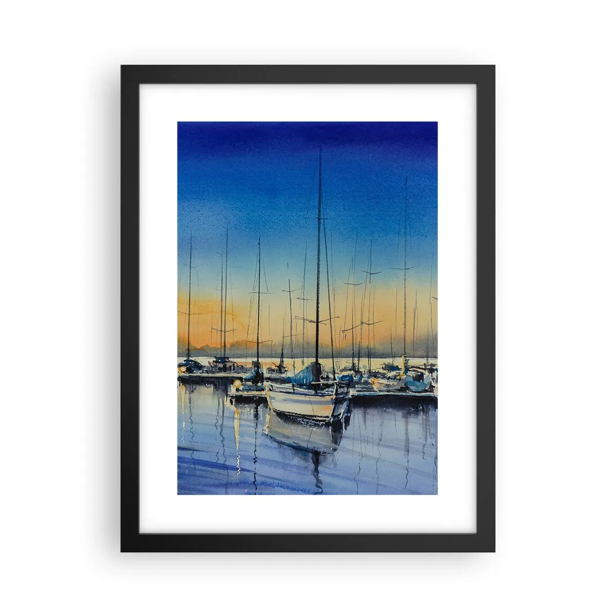 Poster in einem schwarzem Rahmen - Ende eines guten Tages - 30x40 cm