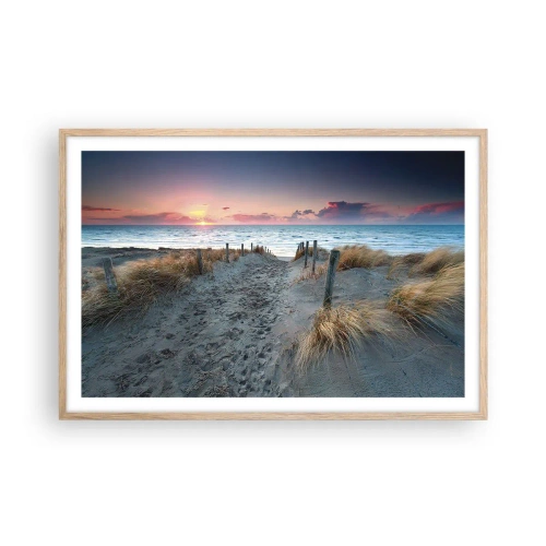 Poster in einem Rahmen aus heller Eiche - Du hast einen Regenbogen aus strahlendem Licht verschüttet ... - 91x61 cm