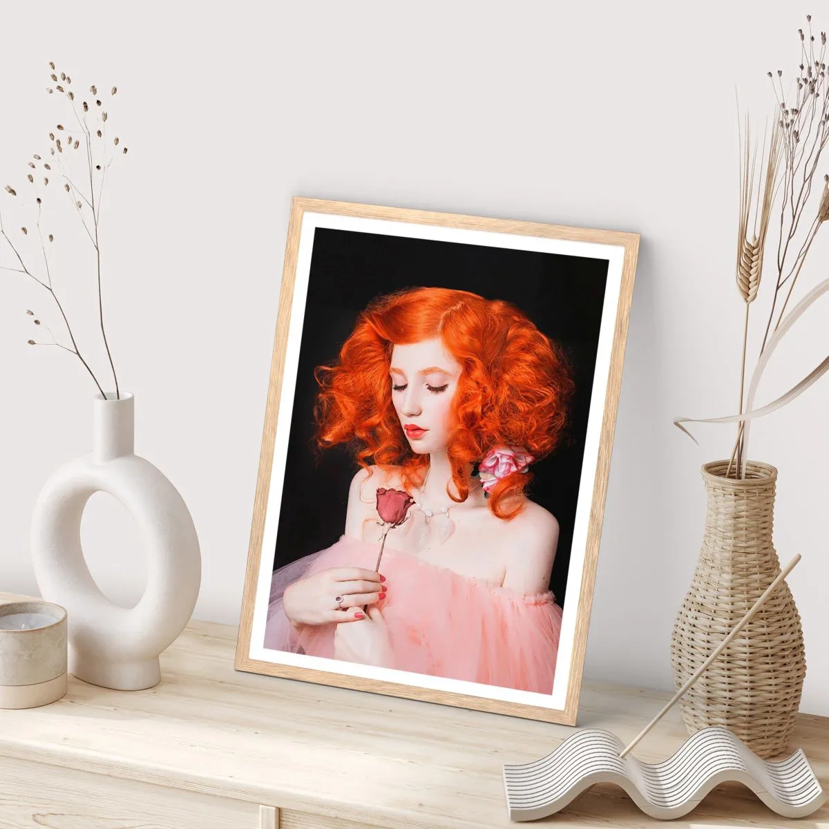 Poster in einem Rahmen aus heller Eiche - Im barocken Stil - 50x70 cm