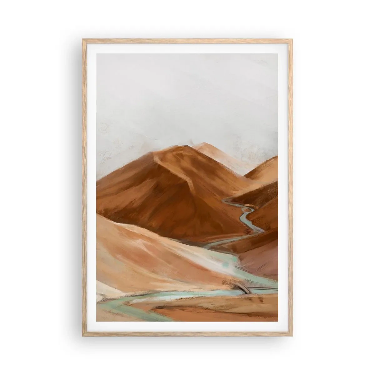 Poster in einem Rahmen aus heller Eiche - Zur Quelle - 70x100 cm