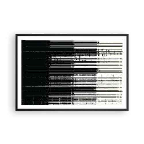 Poster in einem schwarzem Rahmen - Wellen und Vibrationen - 91x61 cm