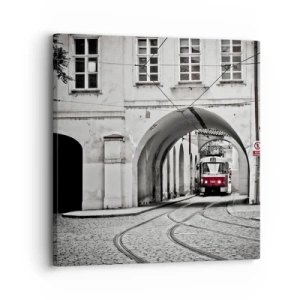 Bild auf Leinwand - Leinwandbild - Durch das Stadtlabyrinth - 30x30 cm