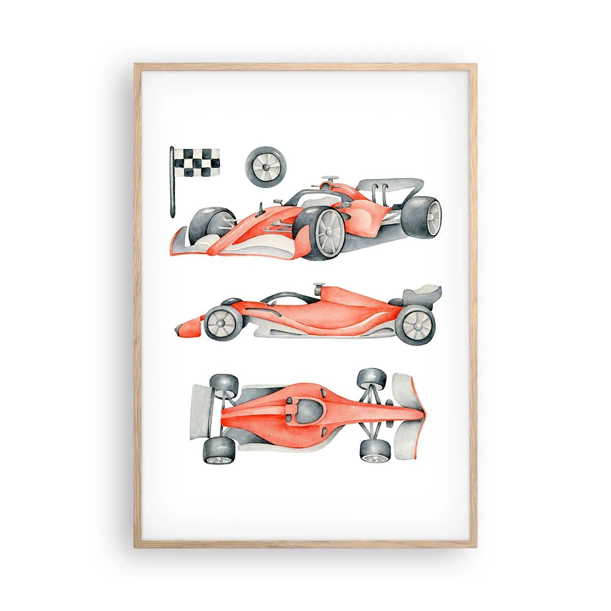 Poster in einem Rahmen aus heller Eiche - Dem Traum folgen - 70x100 cm