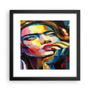 Poster in einem schwarzem Rahmen - Träume fliegen am Himmel wie Vögel - 30x30 cm