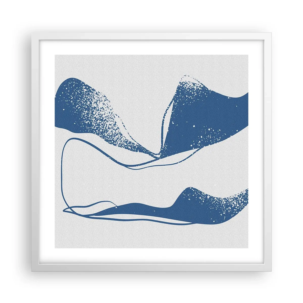 Poster in einem weißen Rahmen - Geflügelte Abstraktion - 50x50 cm