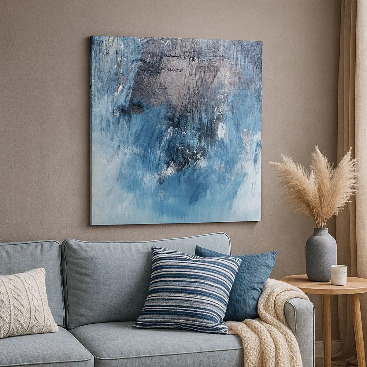 Bild auf Leinwand - Leinwandbild - Rhapsodie in Blau - 30x30 cm