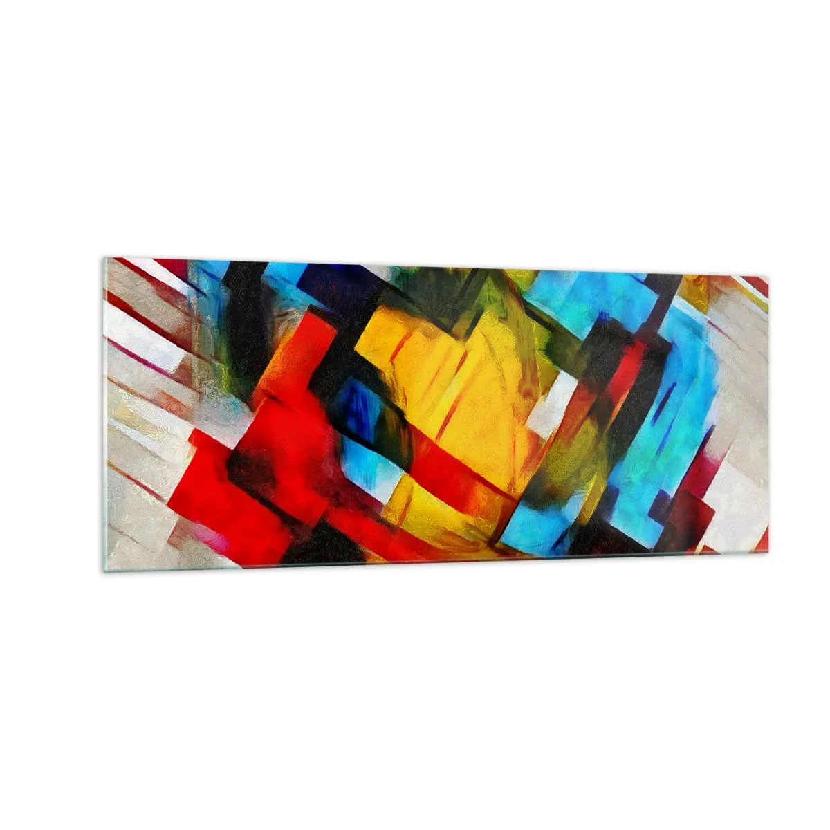 Glasbild - Bild auf glas - Ein bunter Interleaver - 100x40 cm