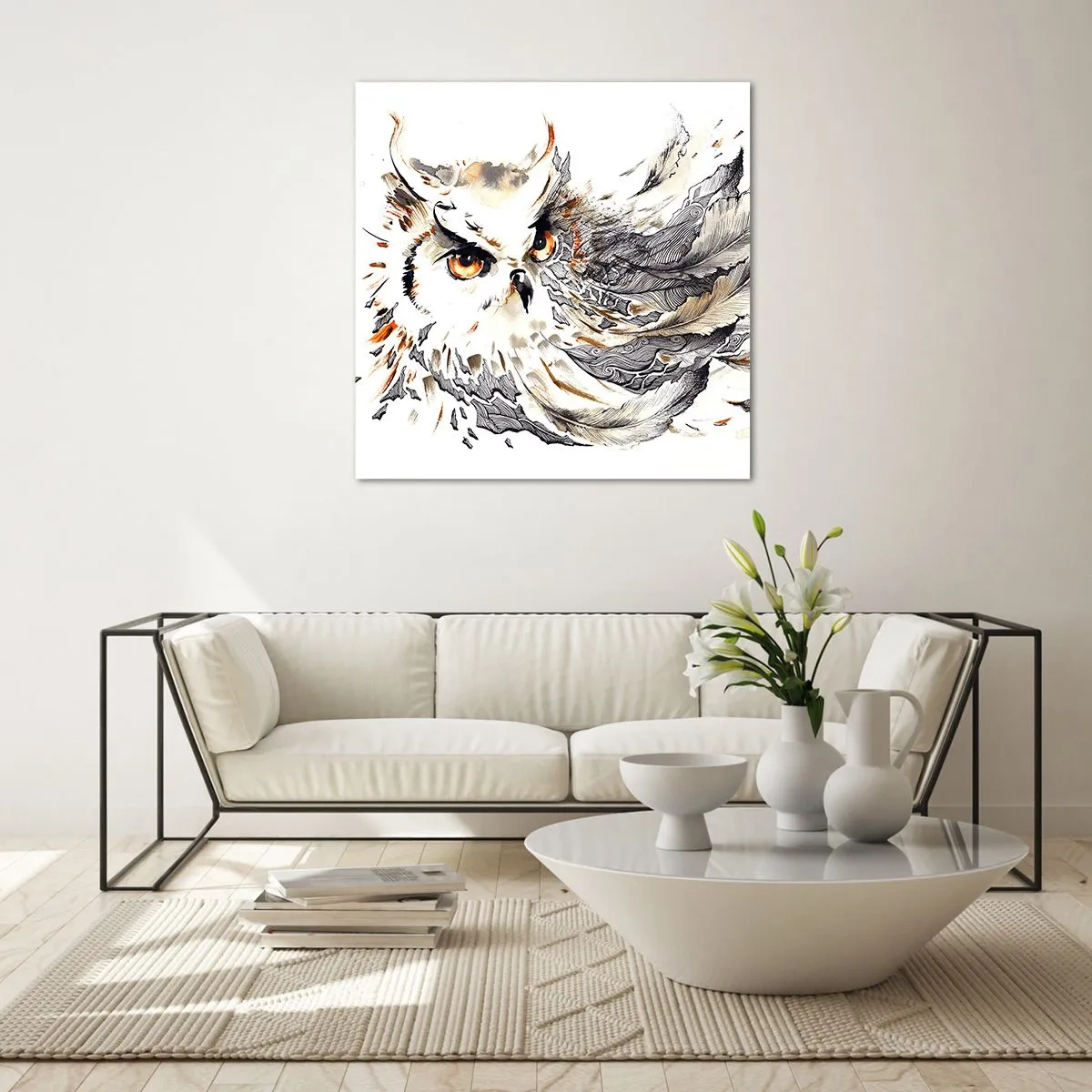 Glasbild - Bild auf glas - Sie kam aus der Welt der Magie - 30x30 cm