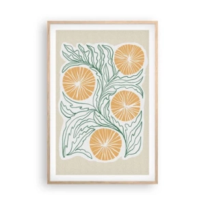 Poster in einem Rahmen aus heller Eiche - Ethnisch mit einem Hauch von Abstraktion - 61x91 cm