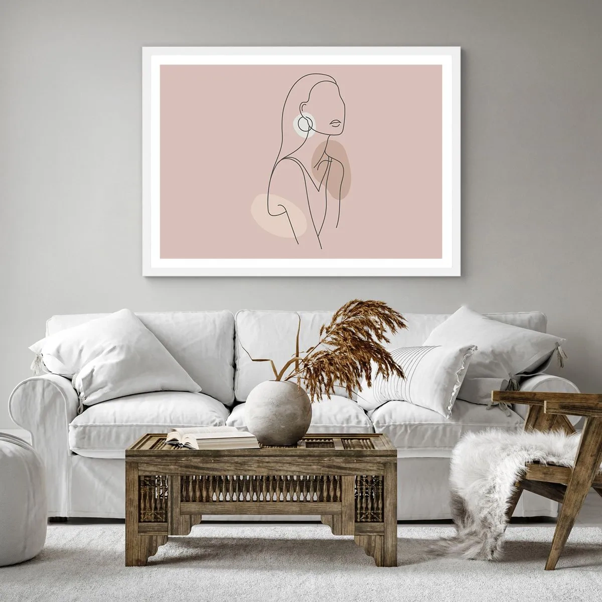 Poster in einem weißen Rahmen - Mädchenhafte Ikone - 50x50 cm