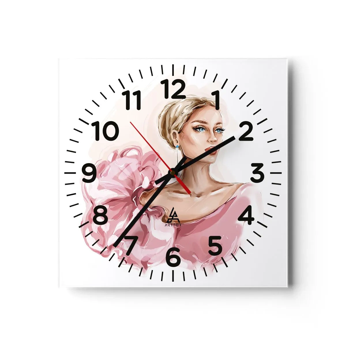 Wanduhr - Glasuhr - Wie gemalt ... - 30x30 cm