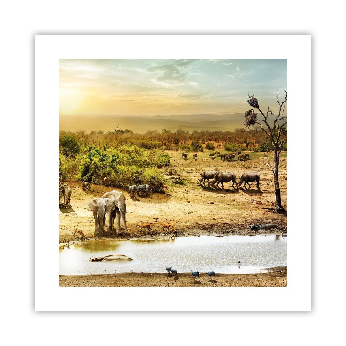 Poster - Ein Fluss floss aus Eden ... - 40x40 cm