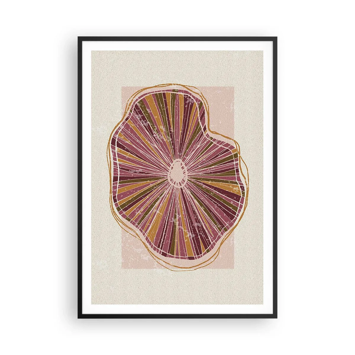 Poster in einem schwarzem Rahmen - Strahlende Abstraktion - 70x100 cm