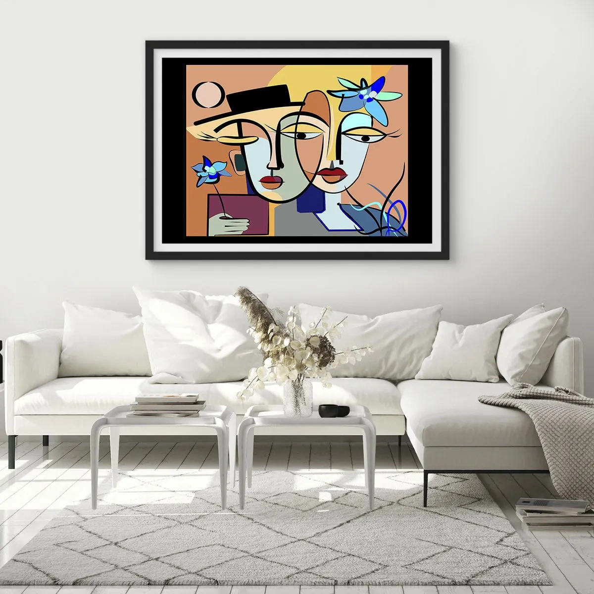 Poster in einem schwarzem Rahmen - Picassos randez vous - 50x40 cm