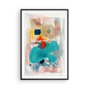 Poster in einem schwarzem Rahmen - Buntes Spiel - 61x91 cm