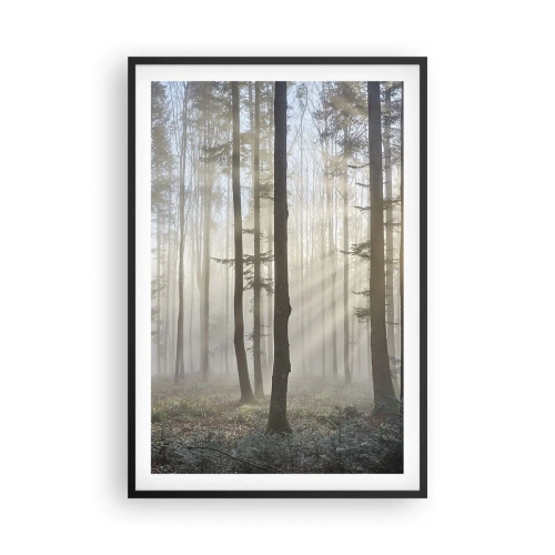 Poster in einem schwarzem Rahmen - Der Nebel ist auch aufgewacht - 61x91 cm