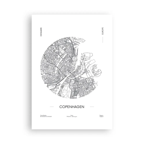 Poster - Anatomie von Kopenhagen - 70x100 cm