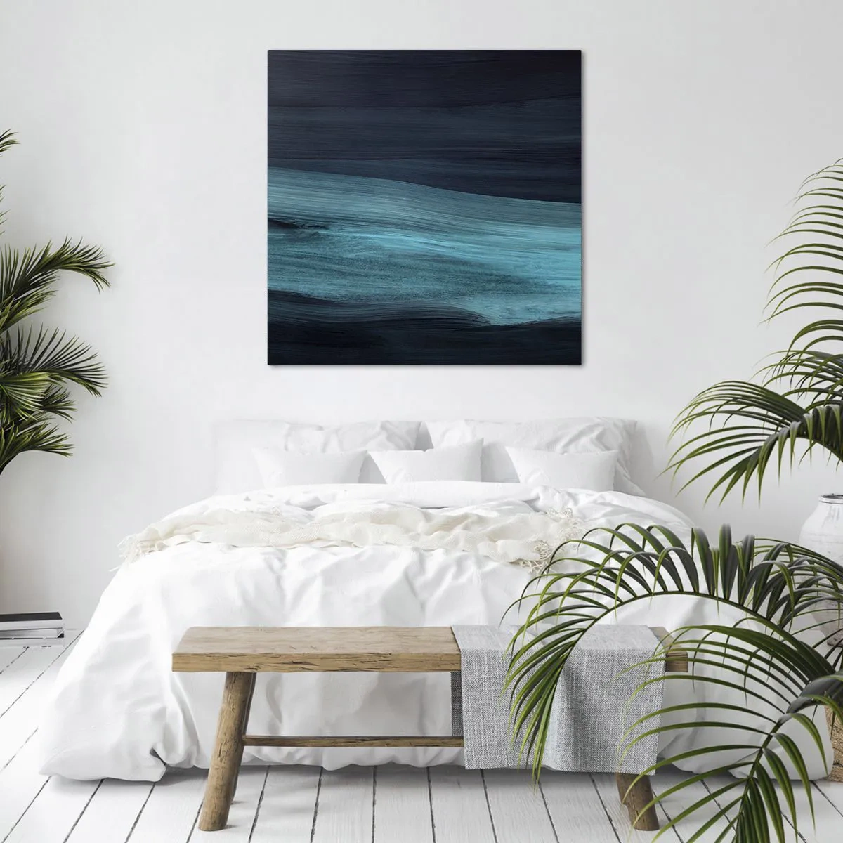Bild auf Leinwand - Leinwandbild - Gehen Sie mit dem Strom - 60x60 cm