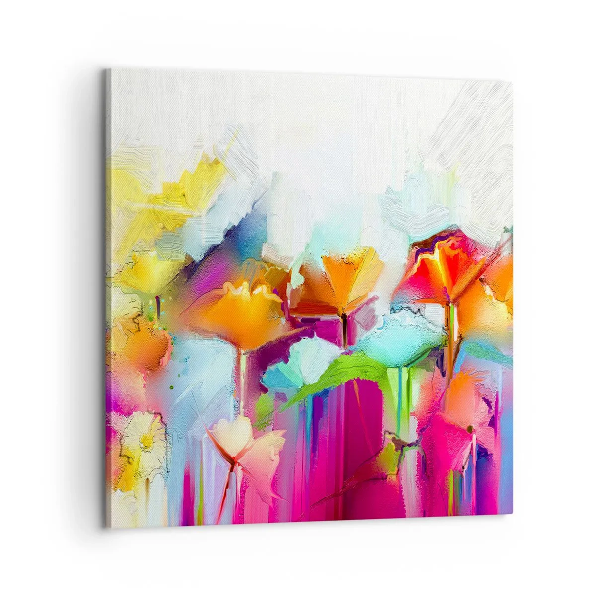 Bild auf Leinwand - Leinwandbild - Der Regenbogen ist aufgeblüht - 60x60 cm