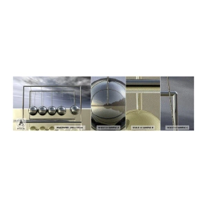 Fototapeten Muster Premium Sand - Die Energie der Welt - Newtons Pendel, Physik, Abstraktion - 100x30 cm