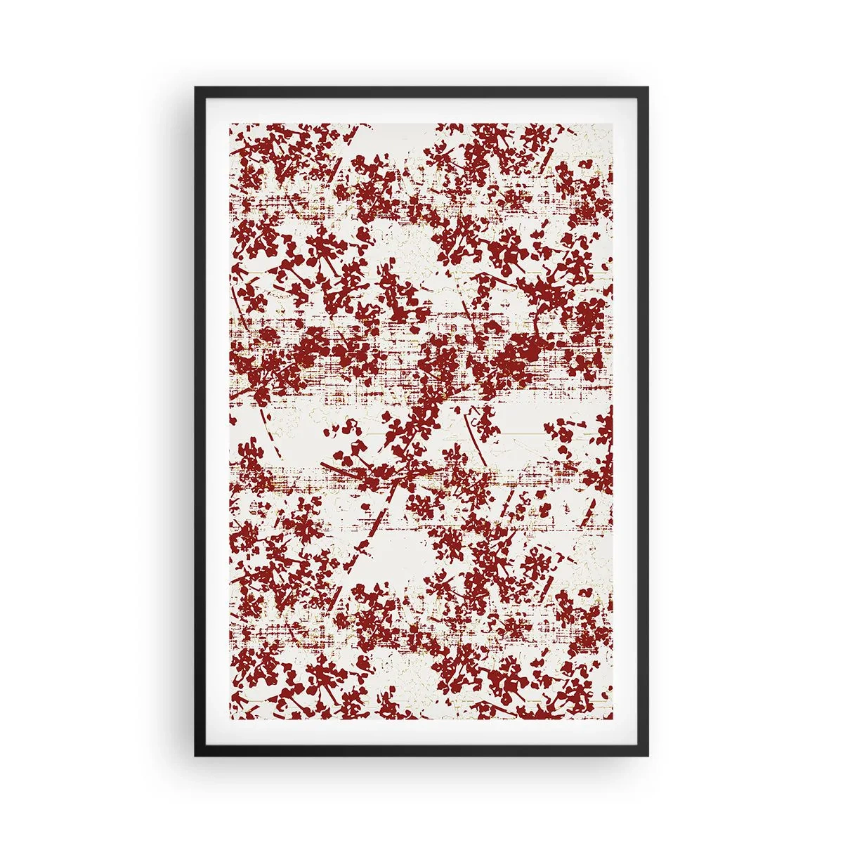 Poster in einem schwarzem Rahmen - Wie alter Perkal - 61x91 cm