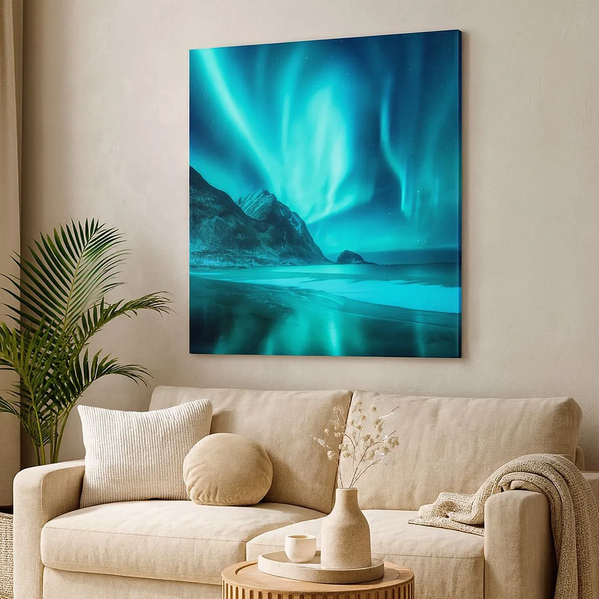 Bild auf Leinwand - Leinwandbild - Wunder des Nordens - 30x30 cm