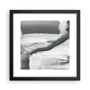 Poster in einem schwarzem Rahmen - Entscheidender Schritt - 30x30 cm