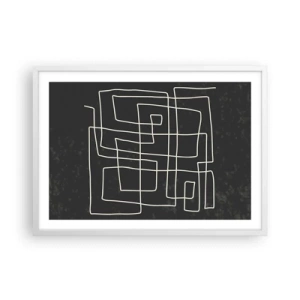 Poster in einem weißen Rahmen - Nicht so einfach - 70x50 cm