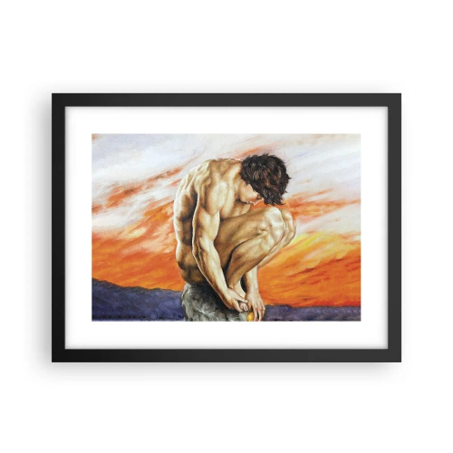 Poster in einem schwarzem Rahmen - In sich versunken - 40x30 cm