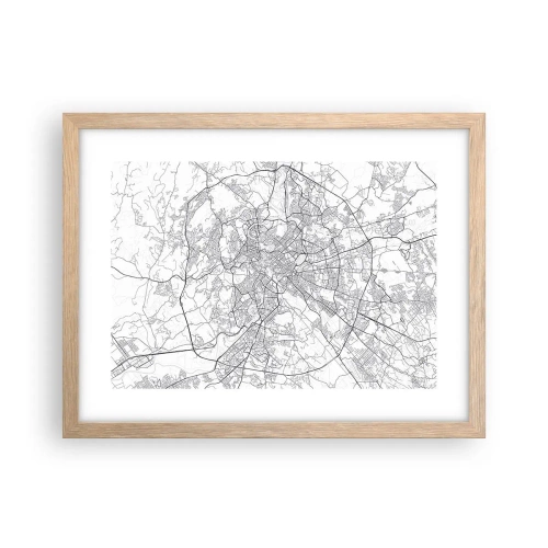 Poster in einem Rahmen aus heller Eiche - Römischer Kreis - 40x30 cm