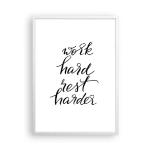 Poster in einem weißen Rahmen - Lebensbalance - 50x70 cm