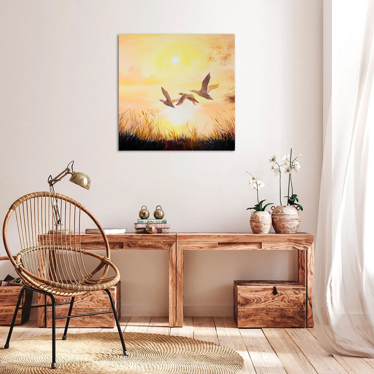 Bild auf Leinwand - Leinwandbild - Der Beginn einer langen Reise - 40x40 cm