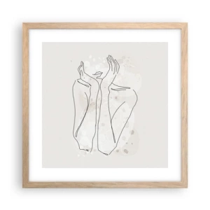 Poster in einem Rahmen aus heller Eiche - Ein träumerischer Moment - 40x40 cm