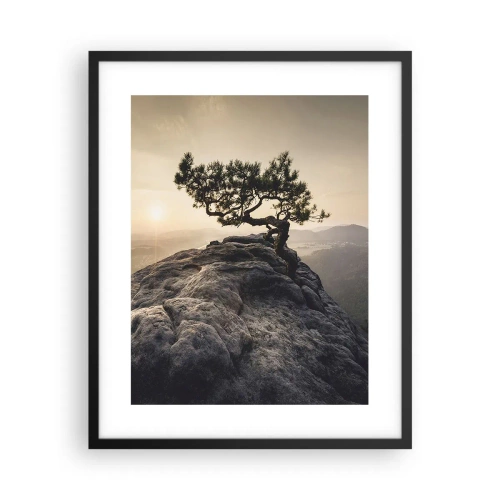 Poster in einem schwarzem Rahmen - Das Leben gewinnt immer - 40x50 cm