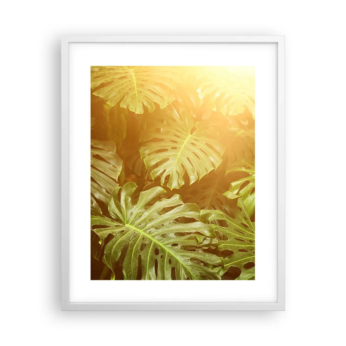 Poster in einem weißen Rahmen - Ins Grüne tretren... - 40x50 cm