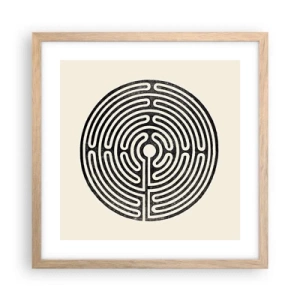 Poster in einem Rahmen aus heller Eiche - Geheimnisvolle Ordnung - 40x40 cm