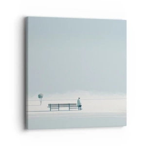 Bild auf Leinwand - Leinwandbild - Ja, ich warte. - 40x40 cm