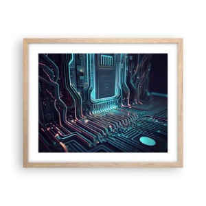 Poster in einem Rahmen aus heller Eiche - Ich denke nur… - 50x40 cm