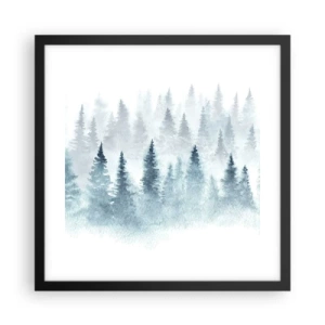 Poster in einem schwarzem Rahmen - In Nebel gehüllt - 40x40 cm