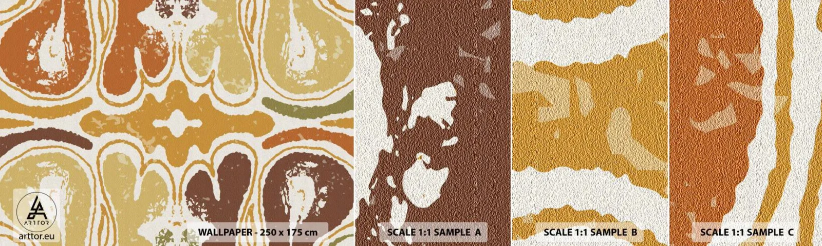 Fototapeten Muster Selbstklebend Deluxe Sticker - Sentimentale Abstraktion - Alt, Boho, Stück - 100x30 cm