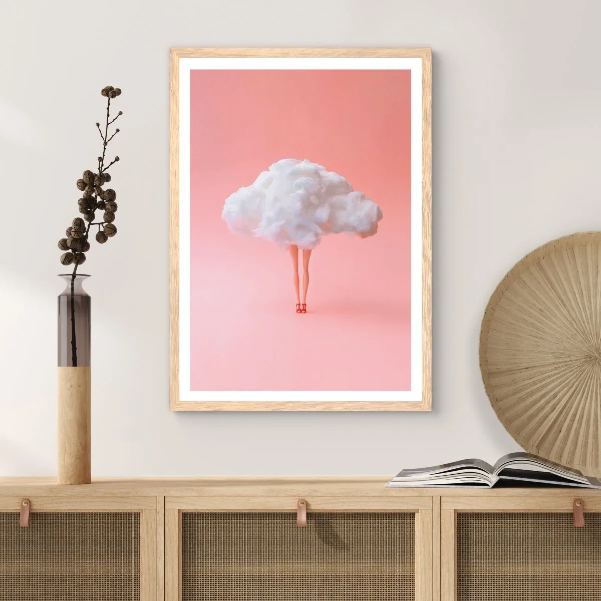 Poster in einem Rahmen aus heller Eiche - Süßes Versprechen - 61x91 cm