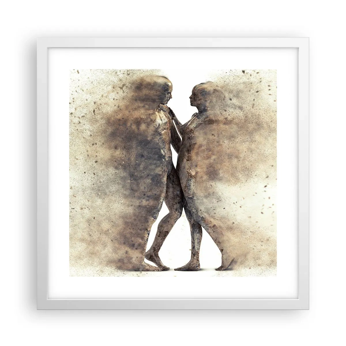 Poster in einem weißen Rahmen - Sie erhoben sich aus dem Staub, um zu lieben - 40x40 cm