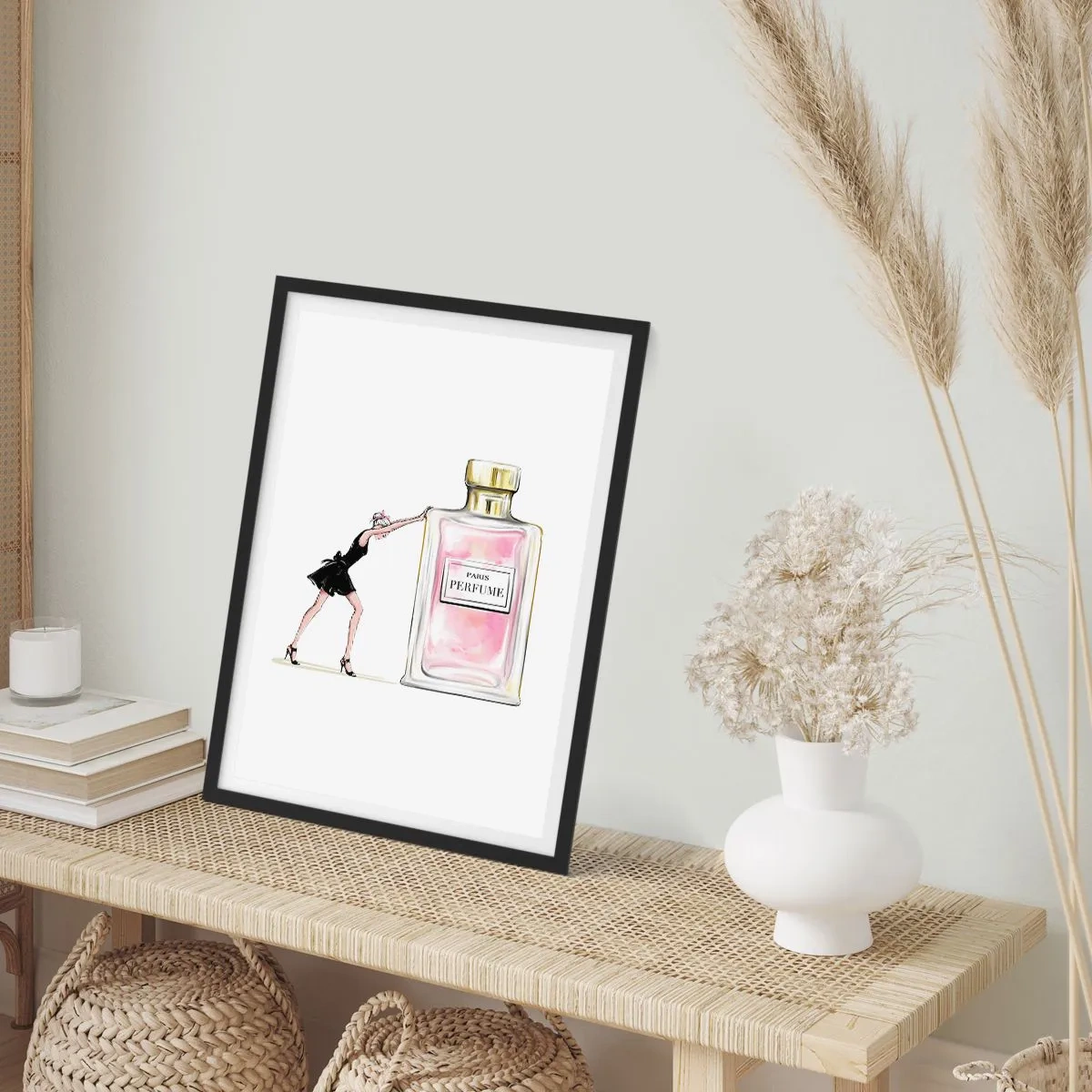 Poster in einem schwarzem Rahmen - Essenz der Weiblichkeit - 30x40 cm