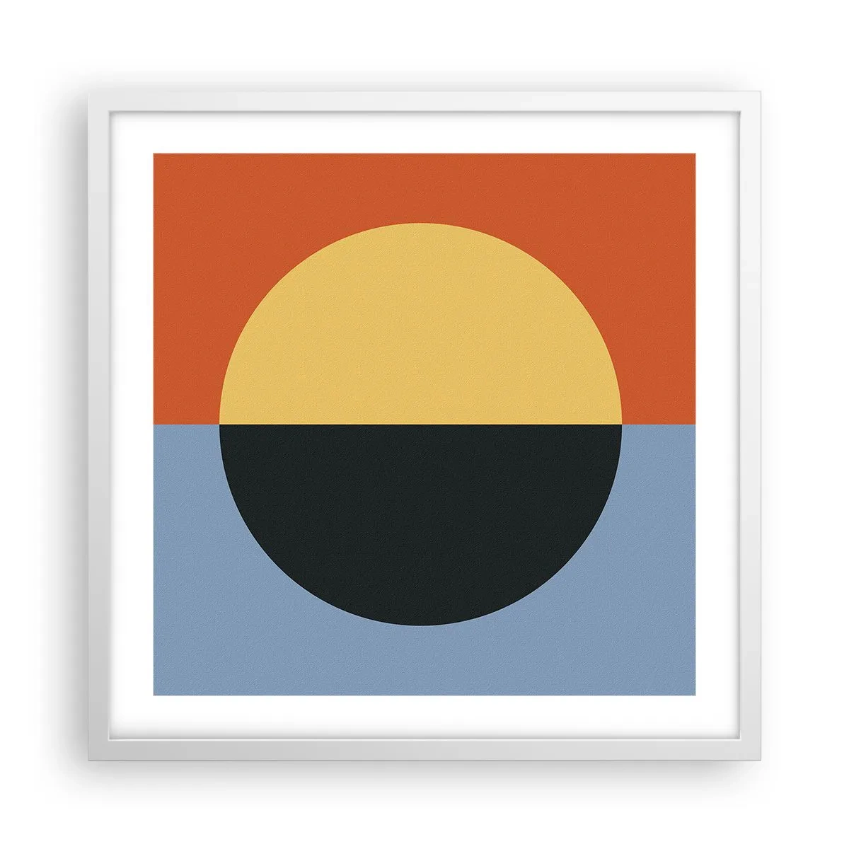 Poster in einem weißen Rahmen - Eine Komposition aus Wärme und Kühle - 50x50 cm