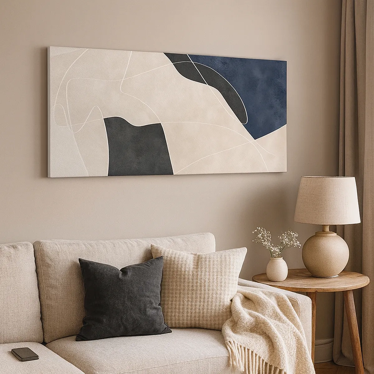 Bild auf Leinwand - Leinwandbild - Abstrakte Komposition – Farbkontrast - 30x30 cm